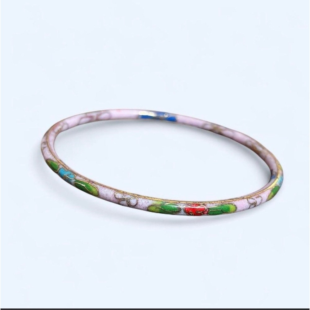 Purple Cloisonné Bangle Bracelet